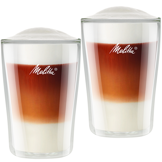 Dobbeltvægget latte macchiato-glas