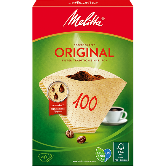 Bopæl Mursten Silicon Melitta® kaffefilter Original, 100, brun | Melitta® Online Shop